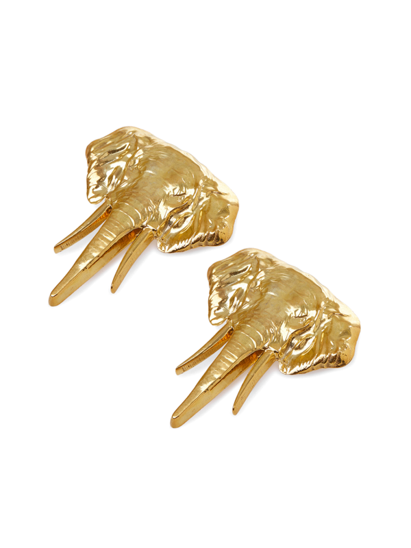 Elephant structured earrings