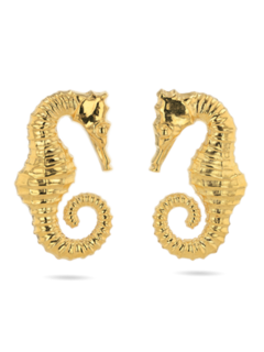 Golden Seahorse Earrings