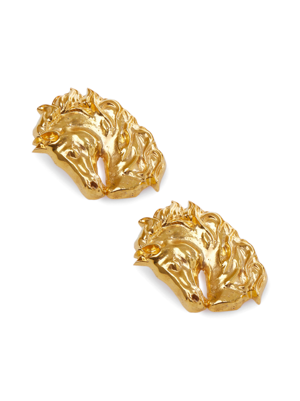 Lion structured earrings
