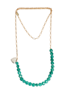 Green & Silver Opera Necklace