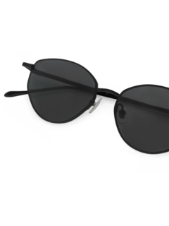 Round silhouette with a straight edge sunglasses