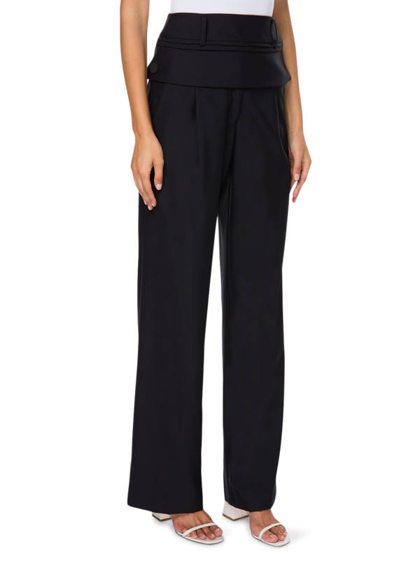 Double Belted Wool Pants