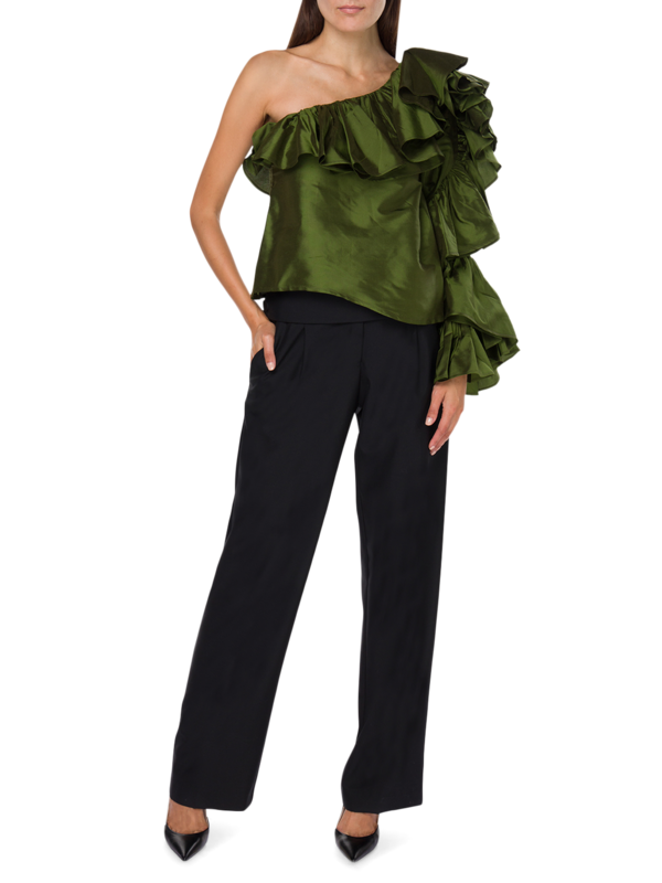 Double Belted Wool Pants