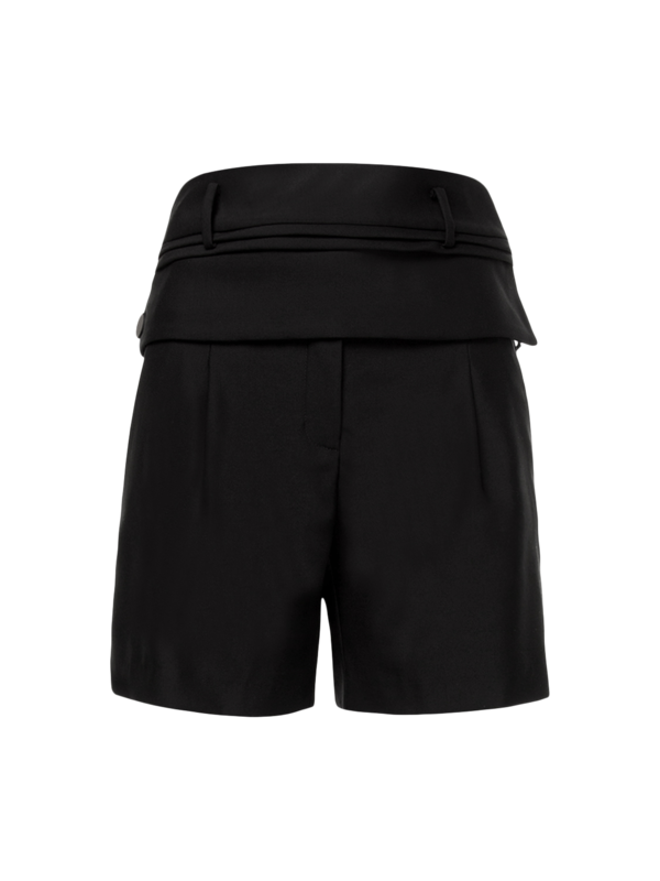 Double Belted Wool Shorts