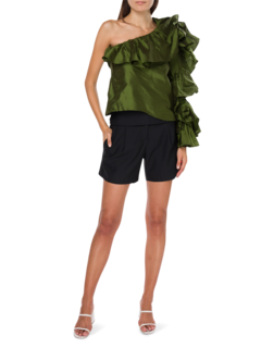 Double Belted Wool Shorts