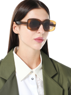 Brown Square Sunglasses