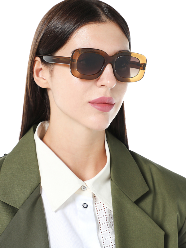Brown Square Sunglasses