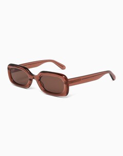 Brown Rectangular Sunglasses