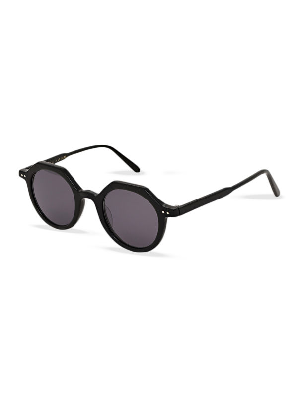 Blues Half-Octagon Sunglasses With Black Tinted Lenses