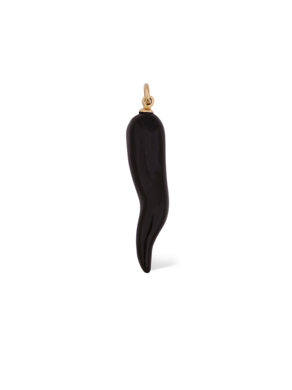 "Lucky Charm" Collection Horn 18K Gold Pendant
