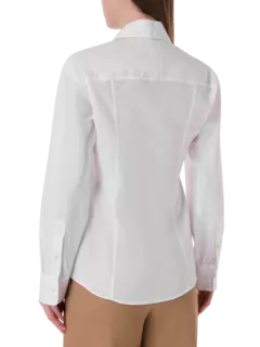 قميص بوبلين بأكمام طويلة بتفاصيل عقدة