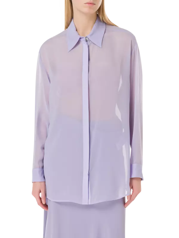 قميص شيفون بأكمام طويلة