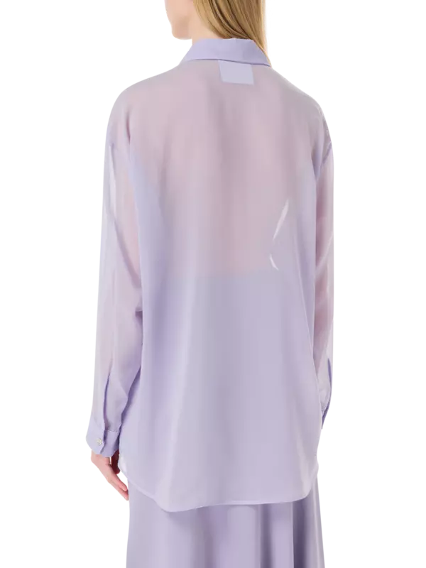 قميص شيفون بأكمام طويلة