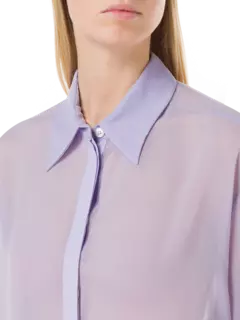 قميص شيفون بأكمام طويلة