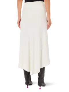 تنورة كادي متوسطة الطول بحزام مزين بشراشيب