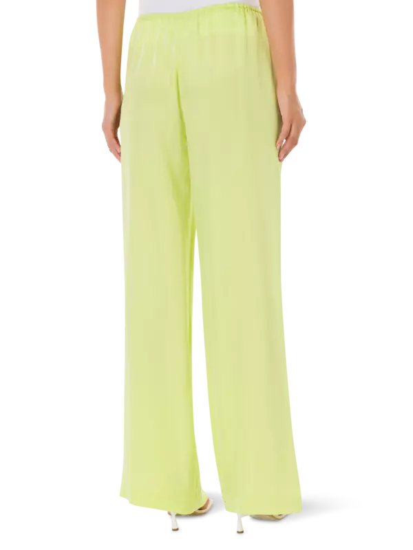 بنطال بيتش من نسيج التويل بقصة أرجل واسعة