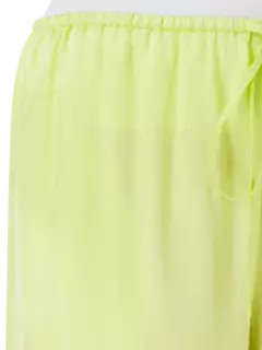 بنطال بيتش من نسيج التويل بقصة أرجل واسعة