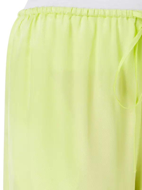 بنطال بيتش من نسيج التويل بقصة أرجل واسعة