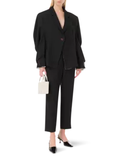 بنطال من الصوف بقصة أرجل مستقيمة