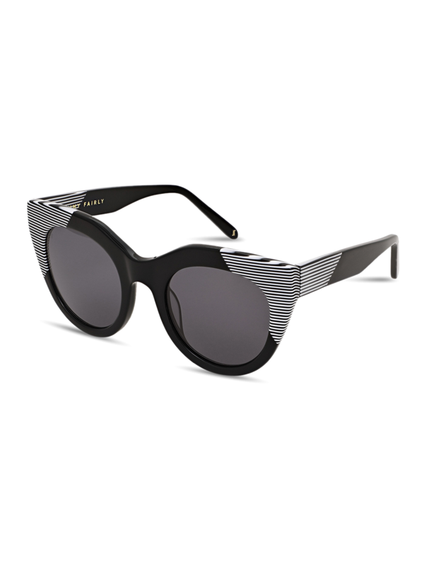 Black Fria Cat-Eye Sunglasses With Black Tinted Lenses