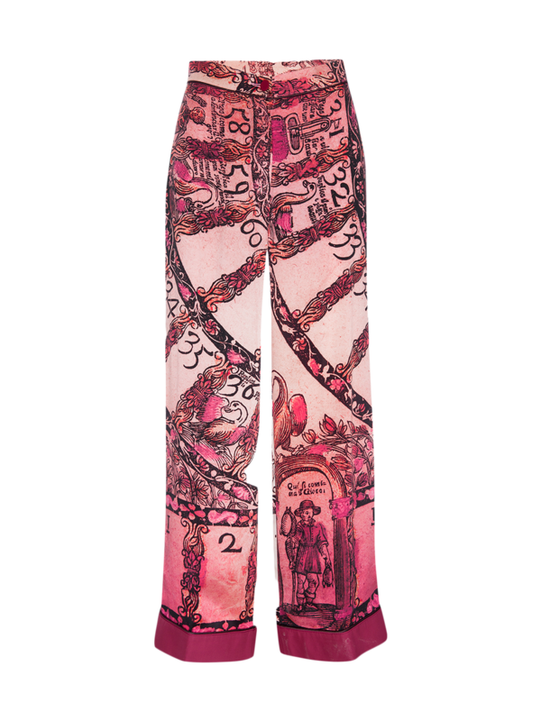 Printed Silk Trousers