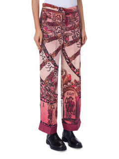 Printed Silk Trousers