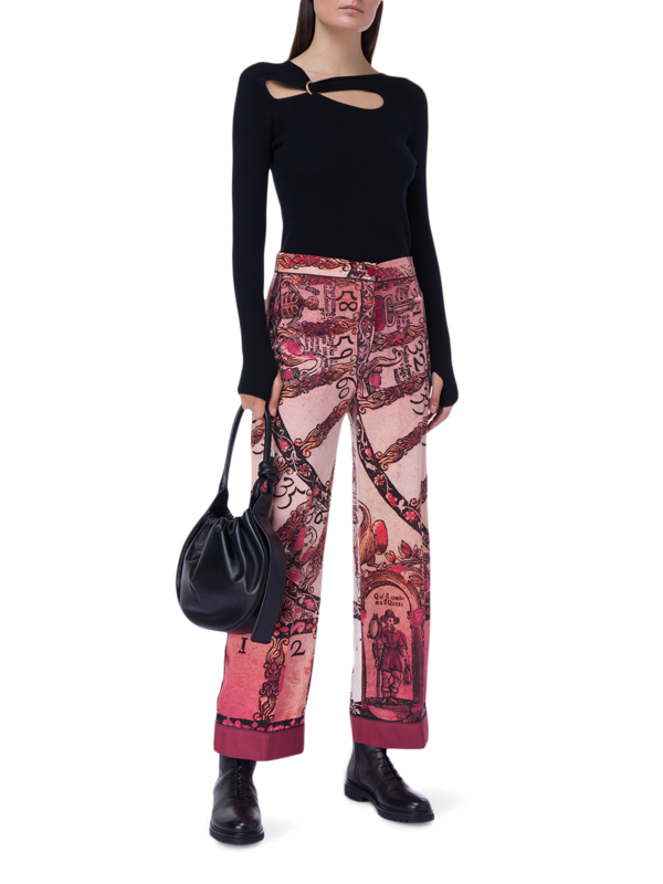 Printed Silk Trousers