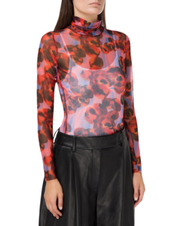 Mesh Pollen Turtleneck Top