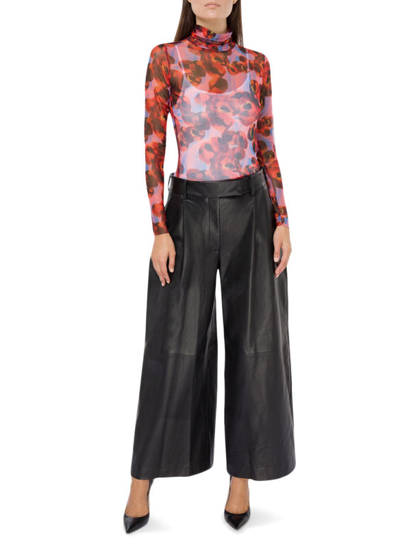 Mesh Pollen Turtleneck Top