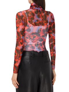 Mesh Pollen Turtleneck Top