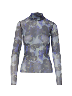 Mesh Pollen Turtleneck Top