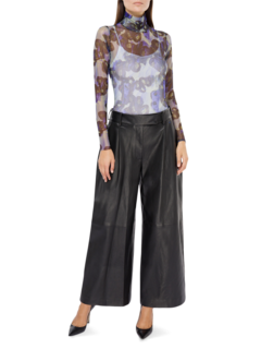 Mesh Pollen Turtleneck Top
