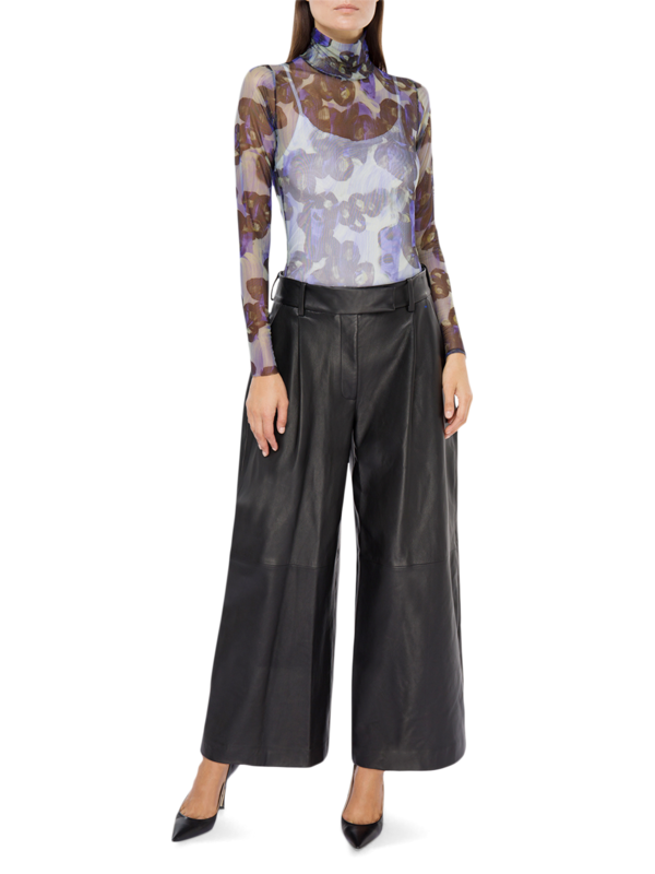 Mesh Pollen Turtleneck Top