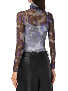 Mesh Pollen Turtleneck Top
