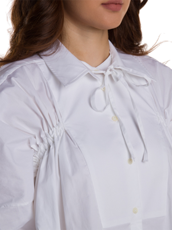 White Racing Heartbeat Shirt Dress