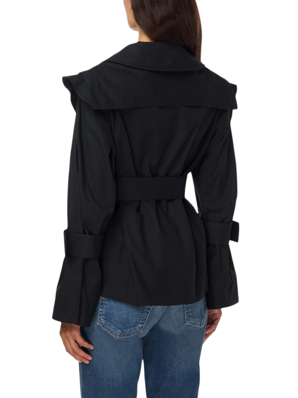 Loose-Fit Black Jacket With Multiple Straps