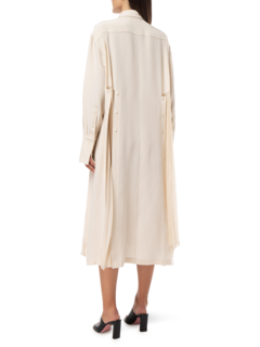 COMBO PLEATED SHIRT DRESS