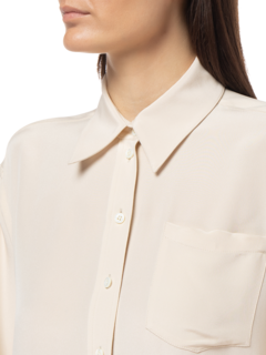 COMBO PLEATED SHIRT DRESS