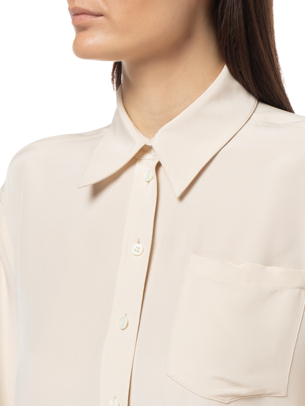 COMBO PLEATED SHIRT DRESS