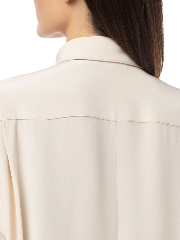COMBO PLEATED SHIRT DRESS