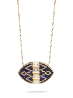 قلادة أمارا مرصعة بالألماس ومصنوعة من الذهب الأصفر عيار 18 قيراط