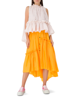 Embla Crushed Midi Skirt
