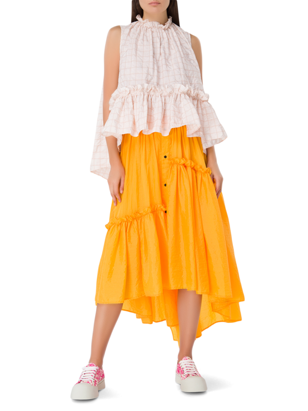 Embla Crushed Midi Skirt