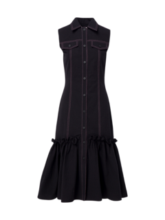 Thea Seersucker Midi Dress