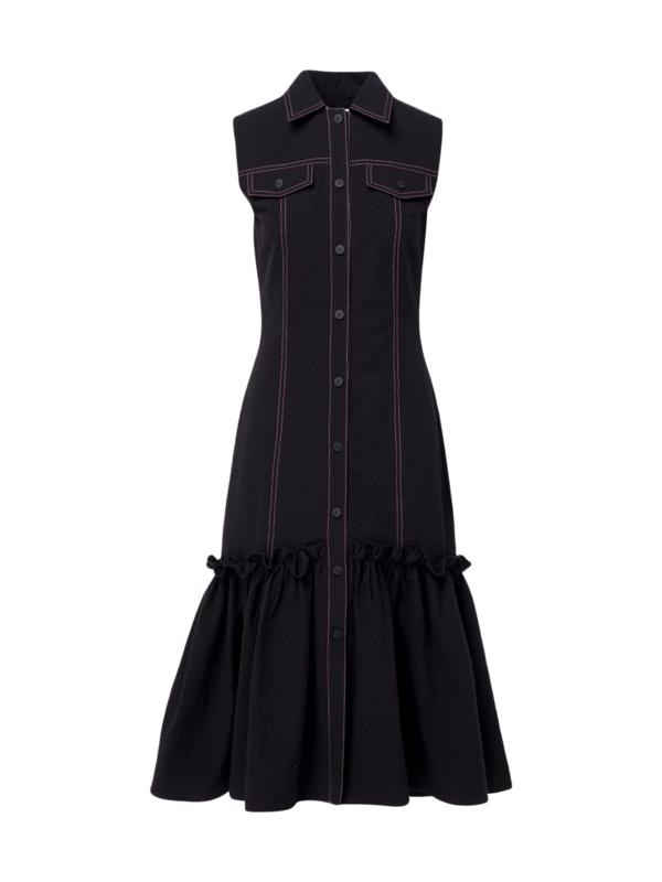 Thea Seersucker Midi Dress