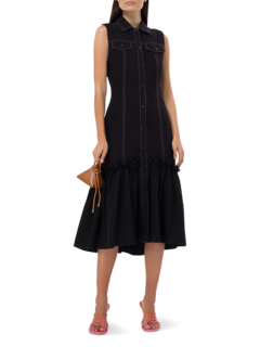 Thea Seersucker Midi Dress