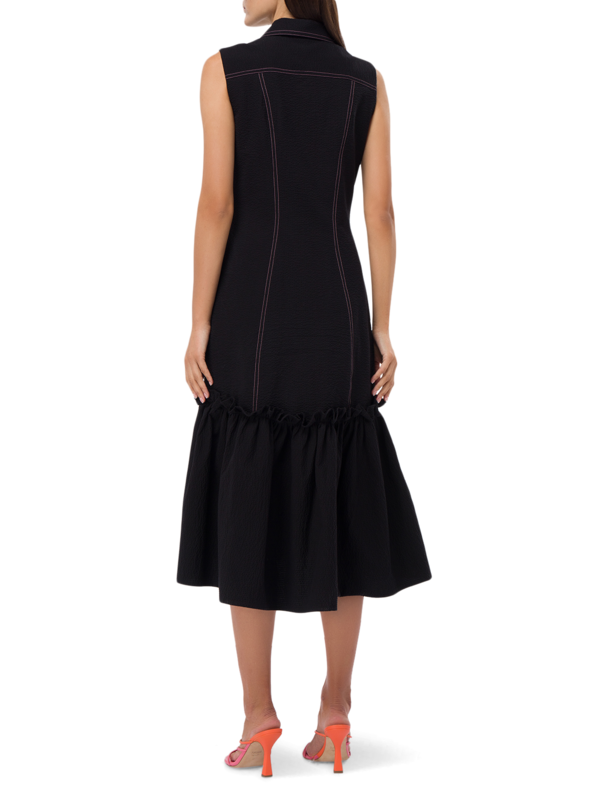 Thea Seersucker Midi Dress