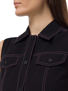 Thea Seersucker Midi Dress