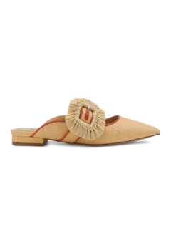 Bordeaux Straw Mules