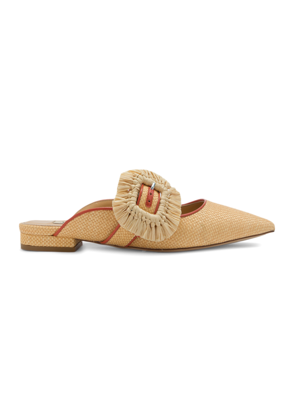 Bordeaux Straw Mules